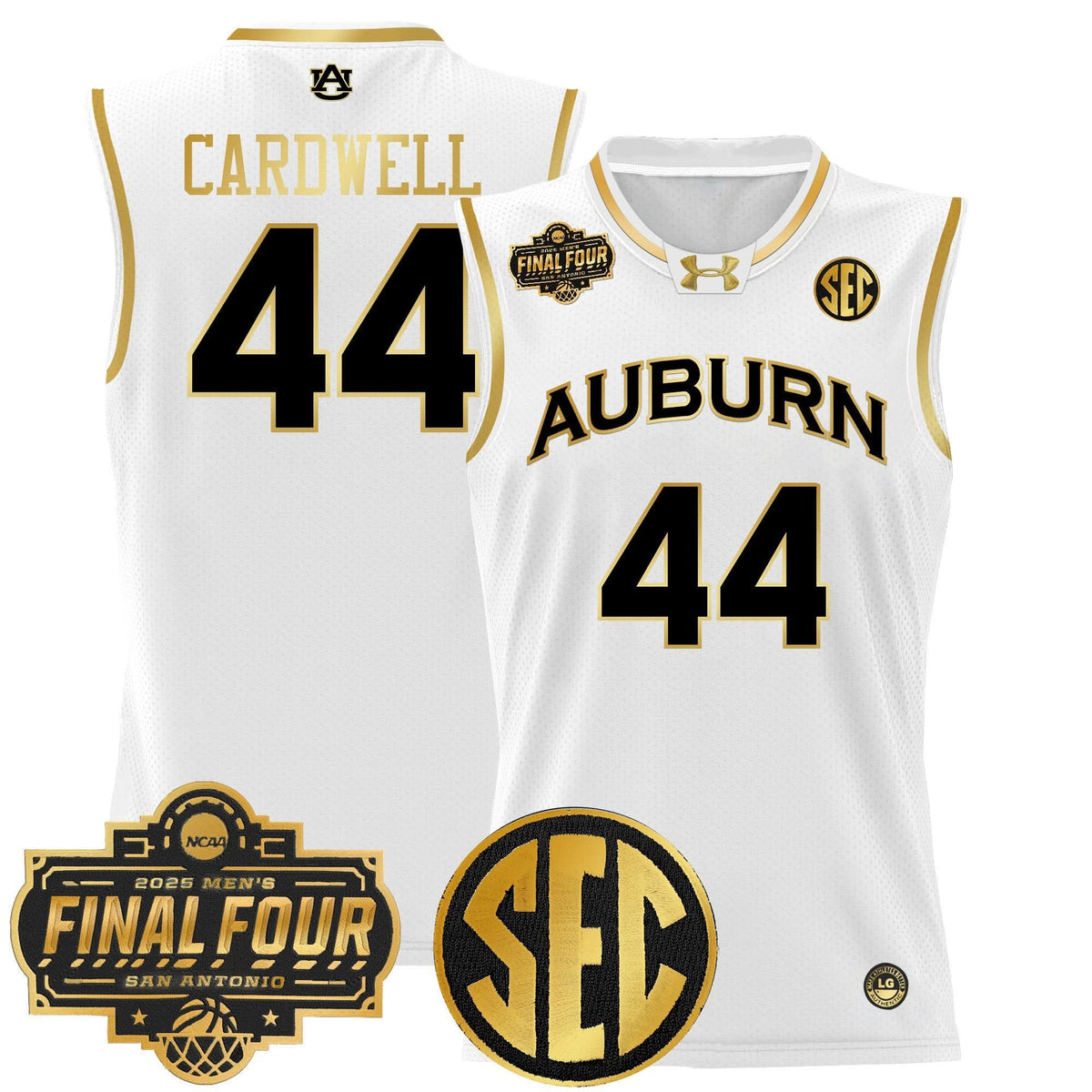 Men's Auburn Tigers 2025 Final Four Patch Lightweight Basketball Jersey - All Stitched