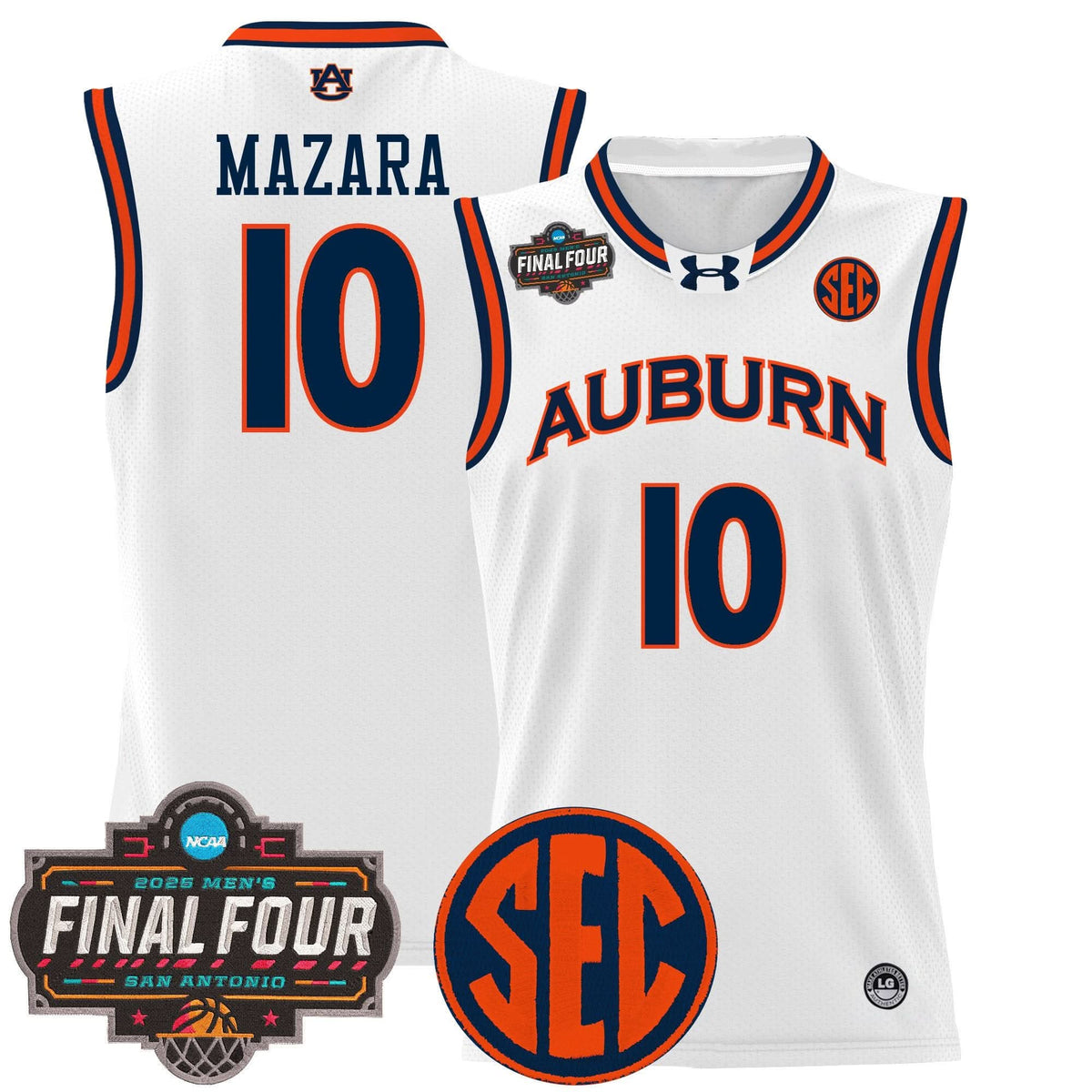 Men's Auburn Tigers 2025 Final Four Patch Lightweight Basketball Jersey - All Stitched