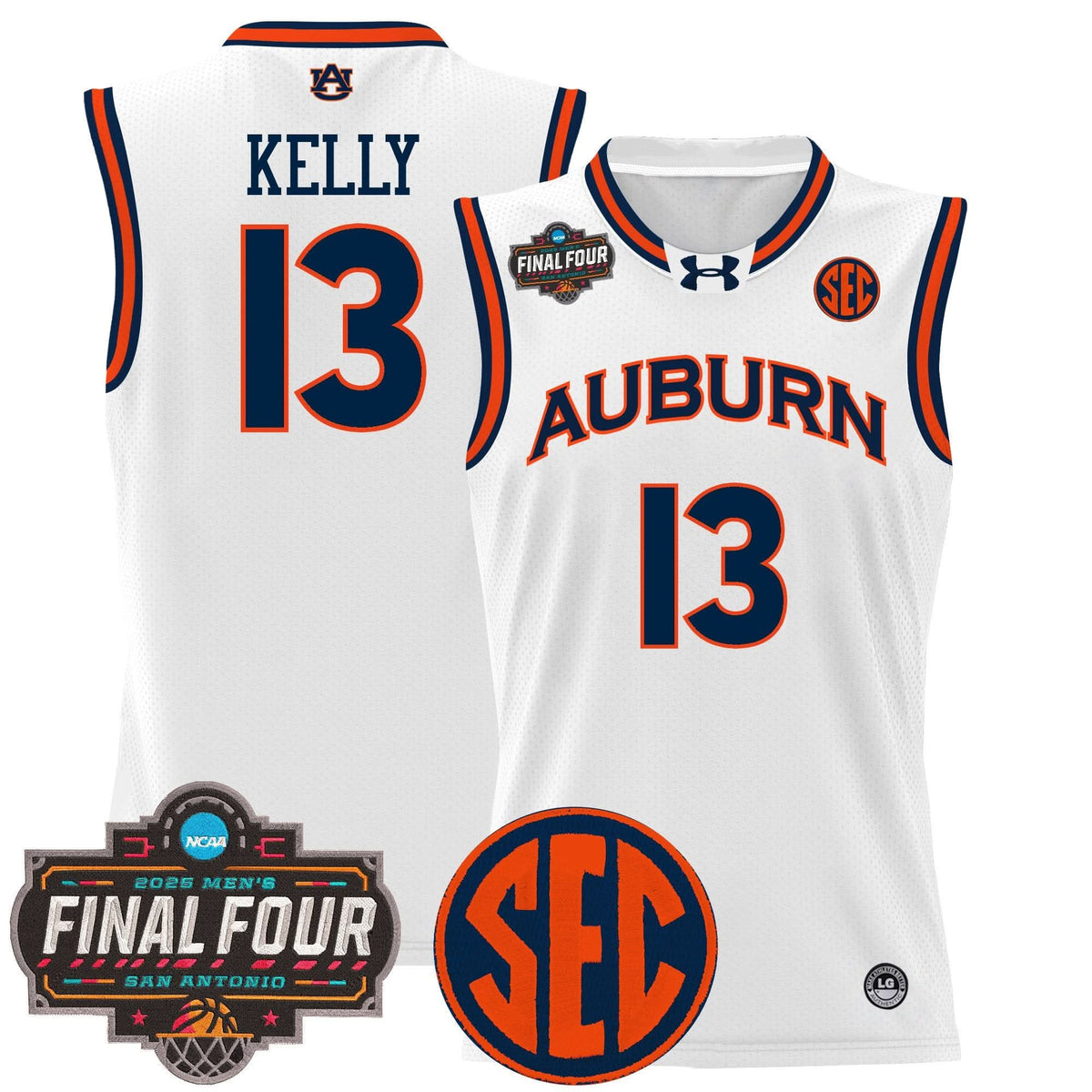 Men's Auburn Tigers 2025 Final Four Patch Lightweight Basketball Jersey - All Stitched
