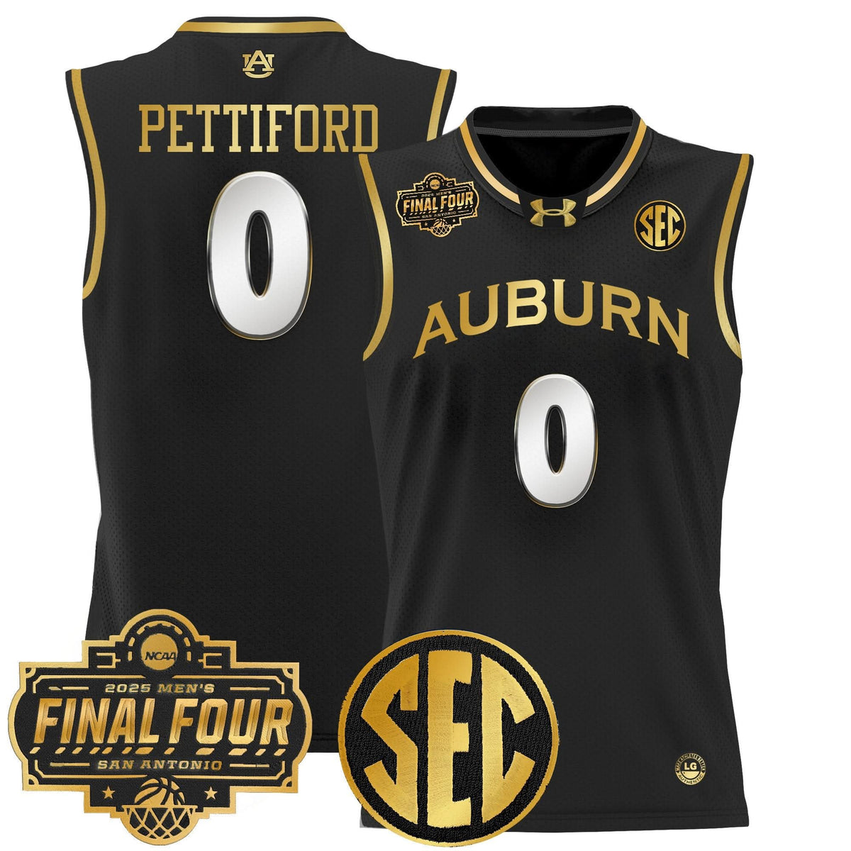 Men's Auburn Tigers 2025 Final Four Patch Lightweight Basketball Jersey - All Stitched