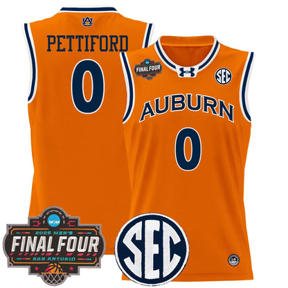 Men's Auburn Tigers 2025 Final Four Patch Lightweight Basketball Jersey - All Stitched