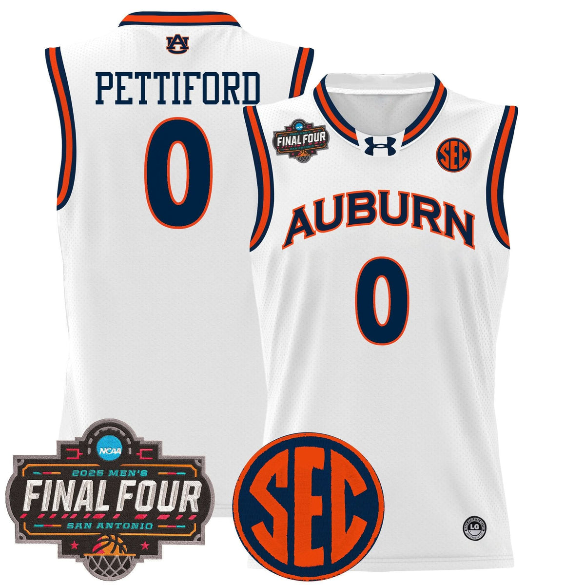 Men's Auburn Tigers 2025 Final Four Patch Lightweight Basketball Jersey - All Stitched
