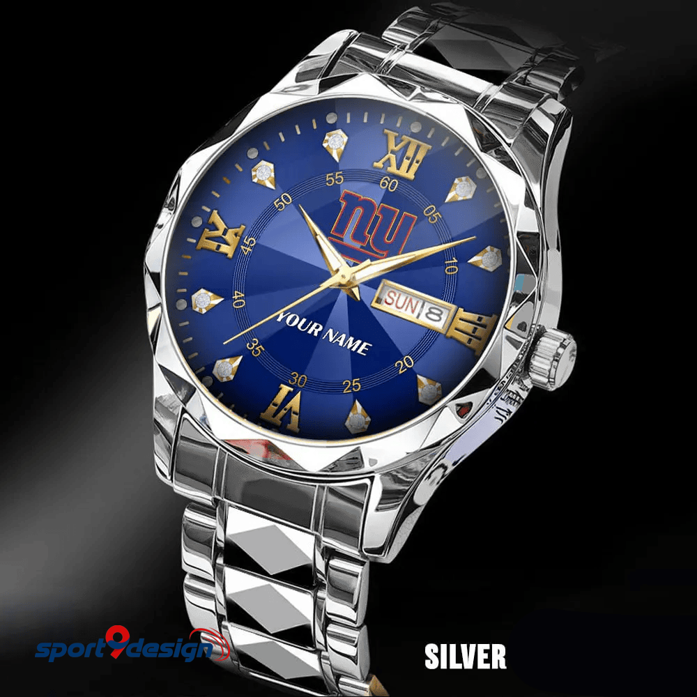NYG - American Football Luxury Hand Watch All Team Custom Any Name Gift For Fan - Limited Edition