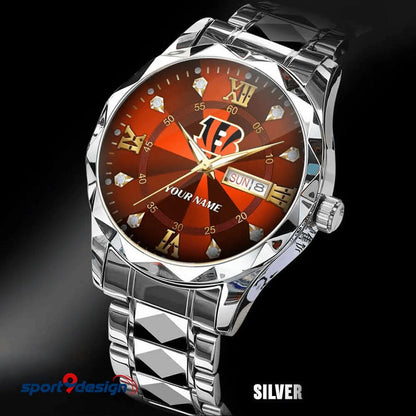 CB - American Football Luxury Hand Watch All Team Custom Any Name Gift For Fan - Limited Edition