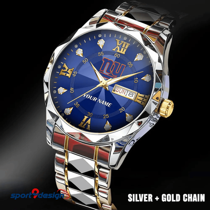 NYG - American Football Luxury Hand Watch All Team Custom Any Name Gift For Fan - Limited Edition