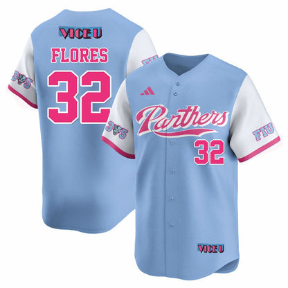 Men's FIU Baseball 2025 'Vice U' Jersey - All Stitched