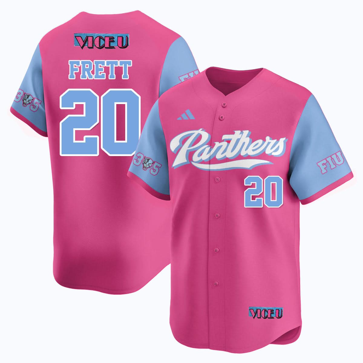 Men's FIU Baseball 2025 'Vice U' Jersey - All Stitched