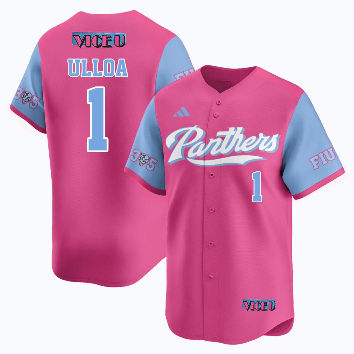 Men's FIU Baseball 2025 'Vice U' Jersey - All Stitched