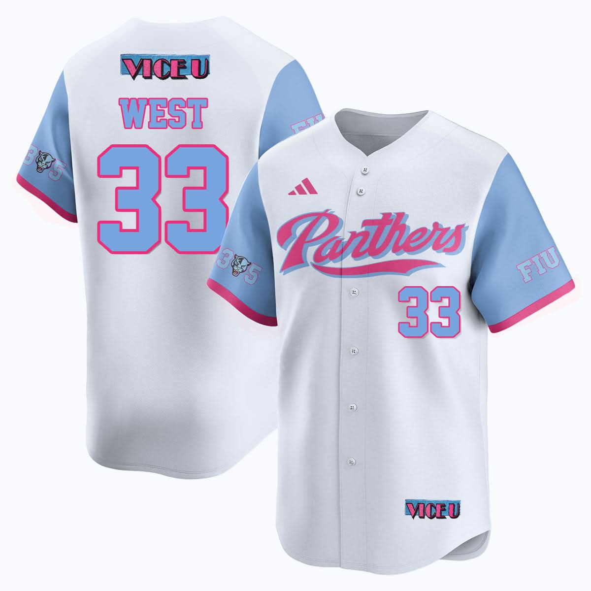 Men's FIU Baseball 2025 'Vice U' Jersey - All Stitched