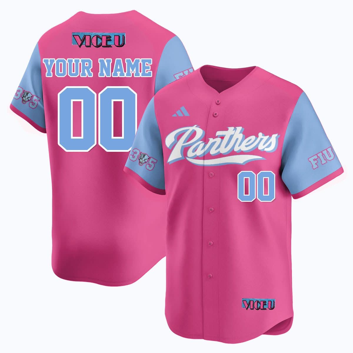 Custom Gender/Name FIU Baseball 2025 'Vice U' Jersey - All Stitched