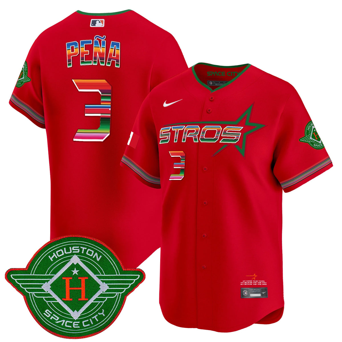 Men's Astros 2025 City Connect Mexico Vapor Premier Limited Jersey - All Stitched