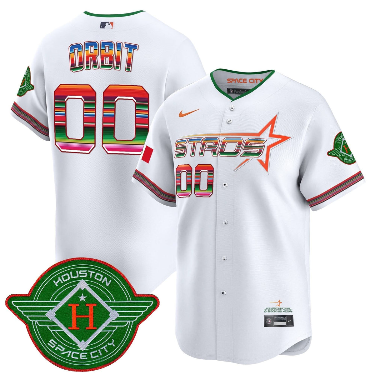 Men's Astros 2025 City Connect Mexico Vapor Premier Limited Jersey - All Stitched