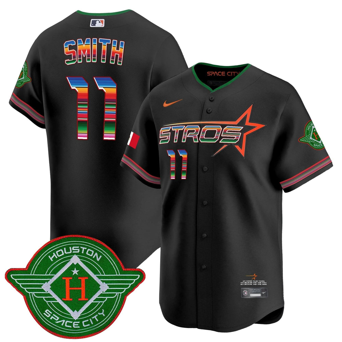 Men's Astros 2025 City Connect Mexico Vapor Premier Limited Jersey - All Stitched