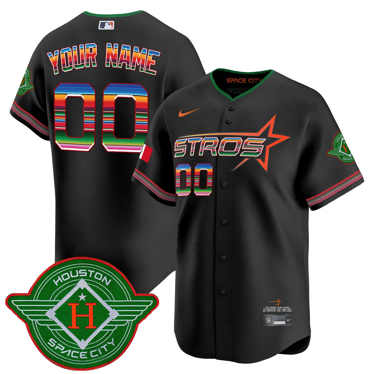 Astros 2025 City Connect Mexico Vapor Premier Limited Custom Jersey - All Stitched