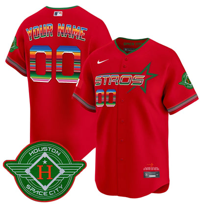 Astros 2025 City Connect Mexico Vapor Premier Limited Custom Jersey - All Stitched