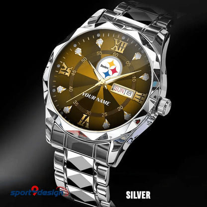 PS - American Football Luxury Hand Watch All Team Custom Any Name Gift For Fan - Limited Edition