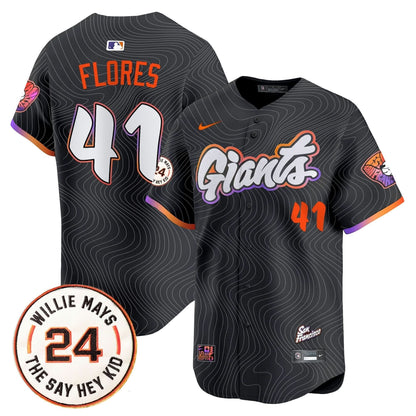 Men's San Francisco Giants 2025 Willie Mays Patch Vapor Premier Limited Jersey - All Stitched