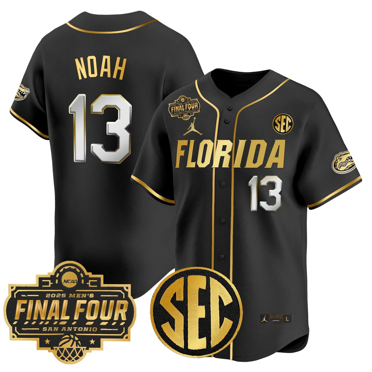 Men's Florida Gators 2025 Final Four Patch Vapor Baseball Jersey - All Stitched