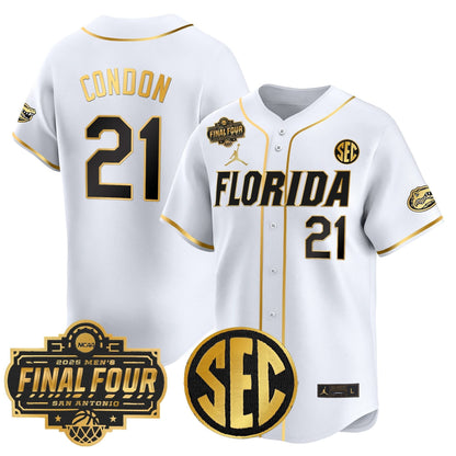 Men's Florida Gators 2025 Final Four Patch Vapor Baseball Jersey - All Stitched