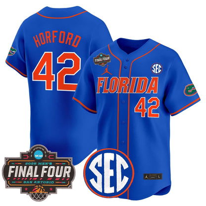 Men's Florida Gators 2025 Final Four Patch Vapor Baseball Jersey - All Stitched