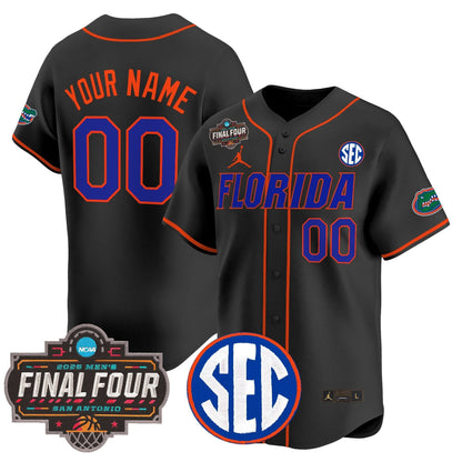 Florida Gators 2025 Final Four Patch Vapor Baseball Custom Jersey - All Stitched