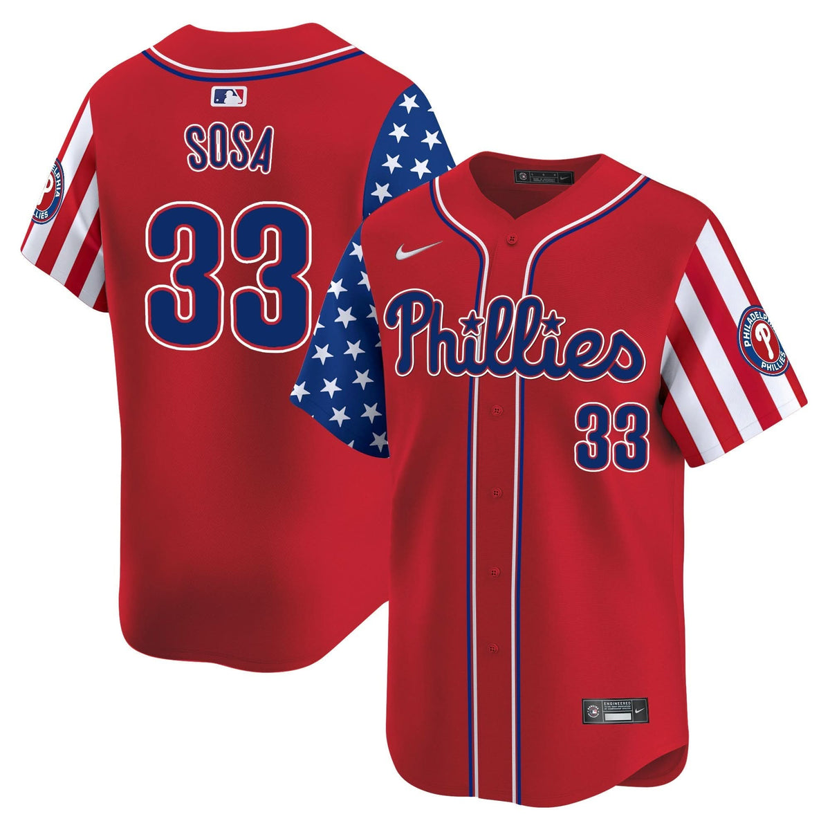 Men's Phillies 2025 Independence Day Vapor Premier Limited Jersey - All Stitched