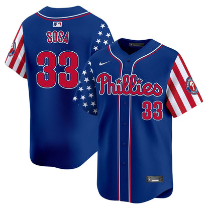 Men's Phillies 2025 Independence Day Vapor Premier Limited Jersey - All Stitched