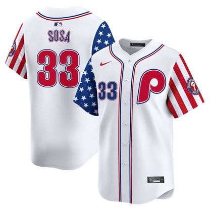 Men's Phillies 2025 Independence Day Vapor Premier Limited Jersey - All Stitched