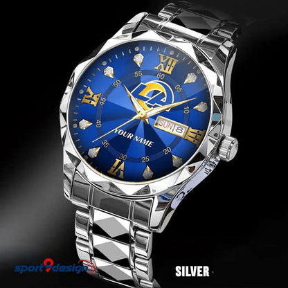 LAR - American Football Luxury Hand Watch All Team Custom Any Name Gift For Fan - Limited Edition