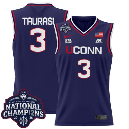 Men's Size - UConn Huskies 2025 Women's National Champions Patch Lightweight Basketball Jersey - All Stitched