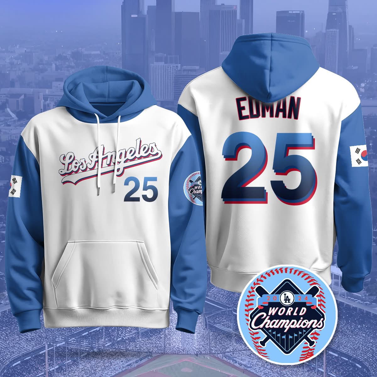 Los Angeles Dodgers Korean Heritage Night Hoodie - All Stitched