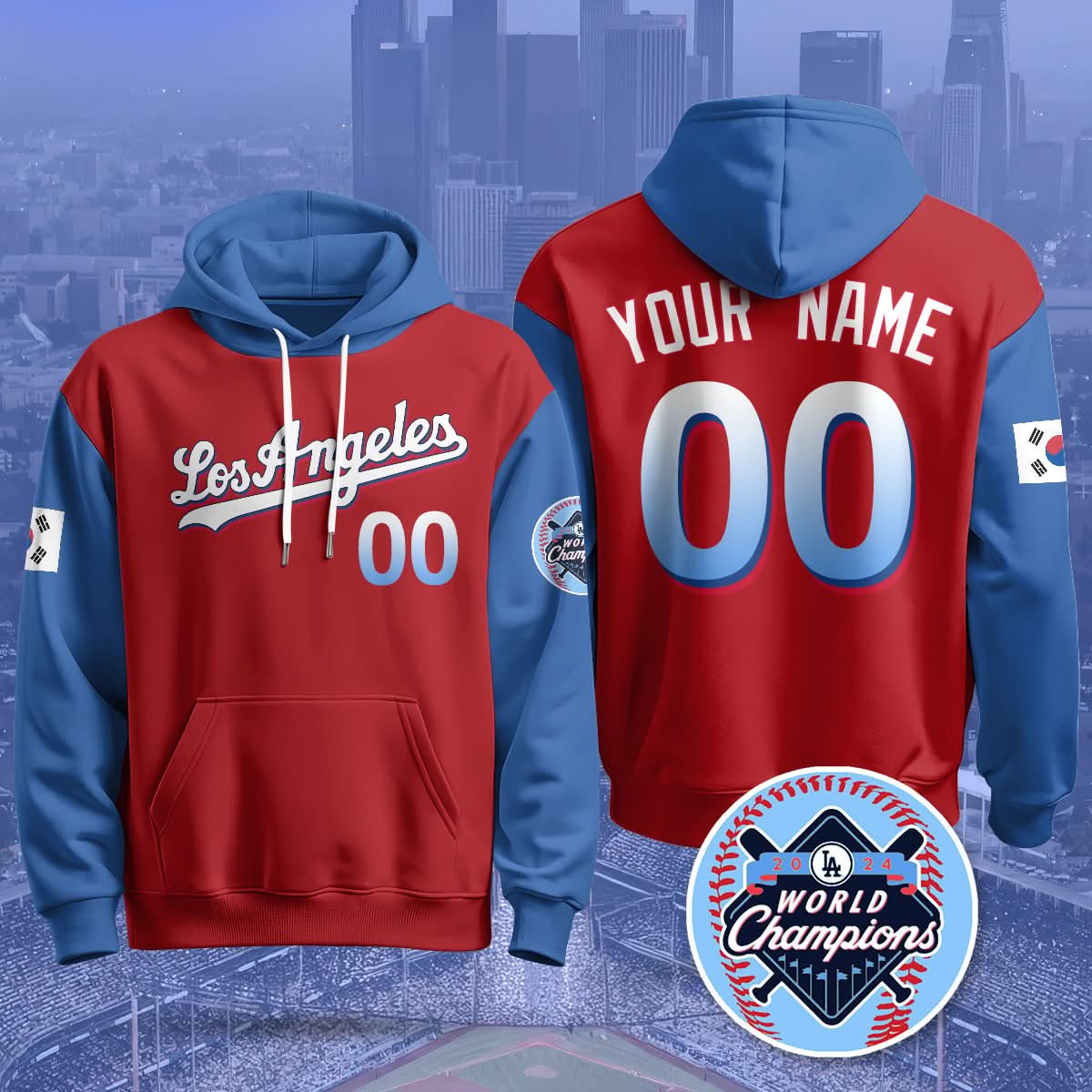 Los Angeles Dodgers Korean Heritage Night Hoodie - All Stitched