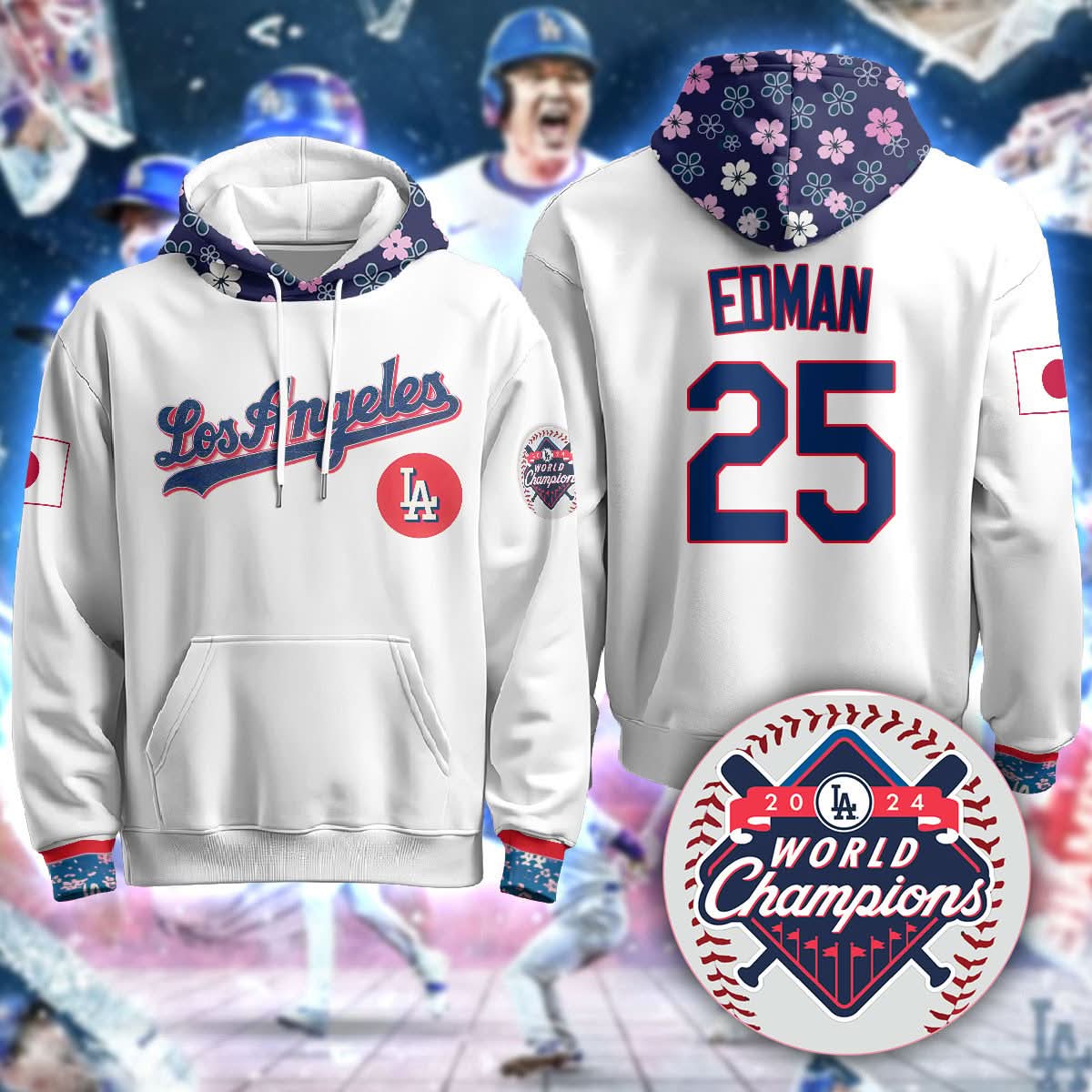 Los Angeles Dodgers Japanese Heritage Night Hoodie - All Stitched