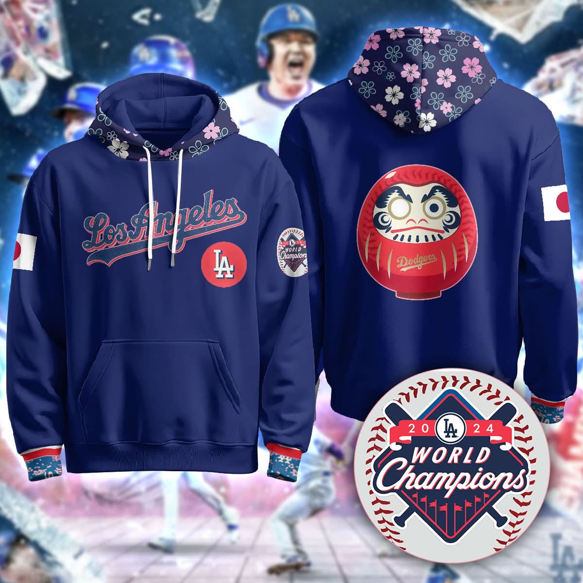 Los Angeles Dodgers Japanese Heritage Night Hoodie - All Stitched