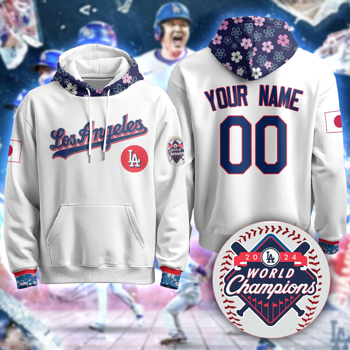 Los Angeles Dodgers Japanese Heritage Night Hoodie - All Stitched