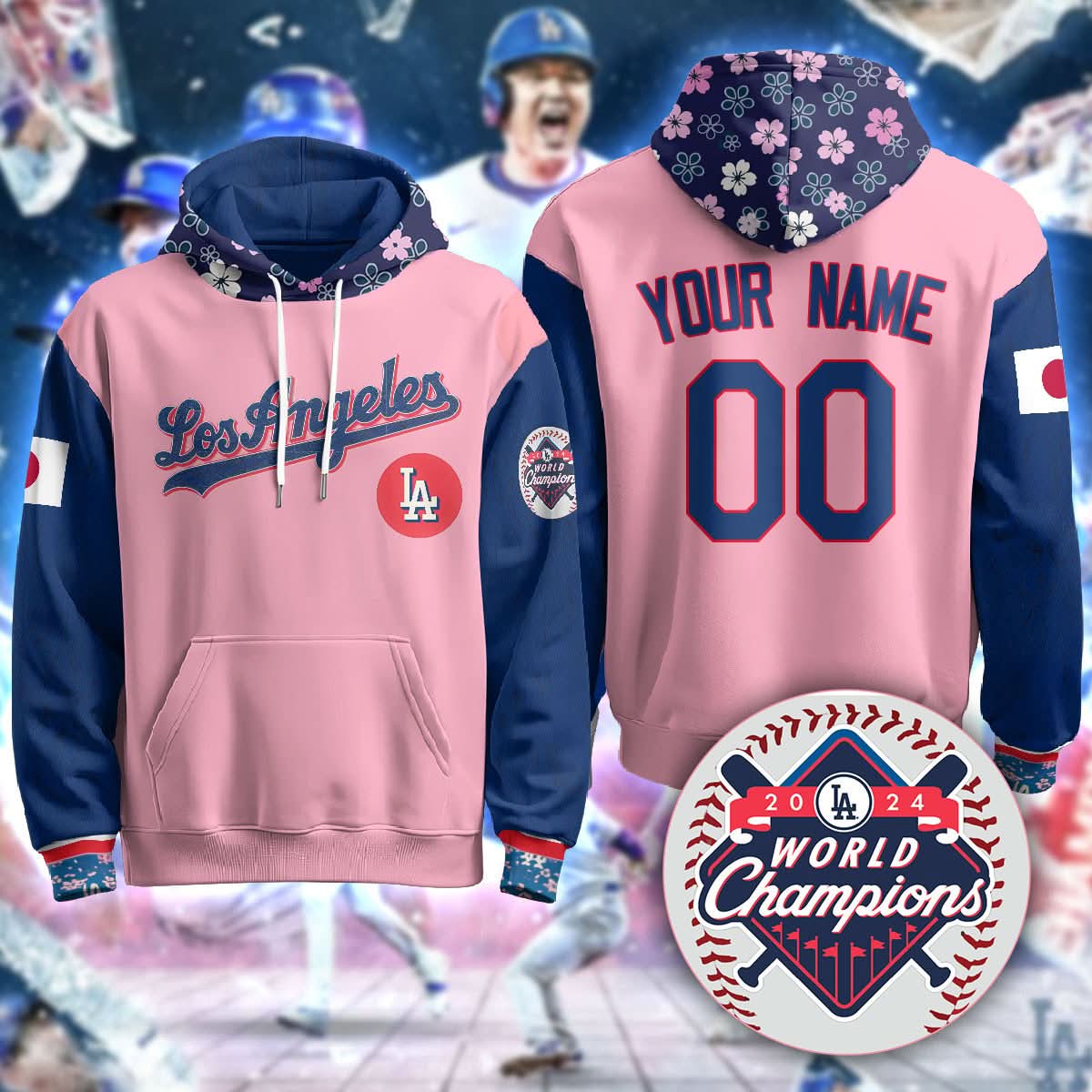 Los Angeles Dodgers Japanese Heritage Night Hoodie - All Stitched