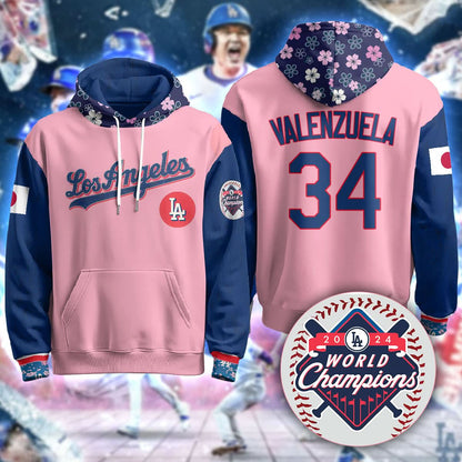 Los Angeles Dodgers Japanese Heritage Night Hoodie - All Stitched