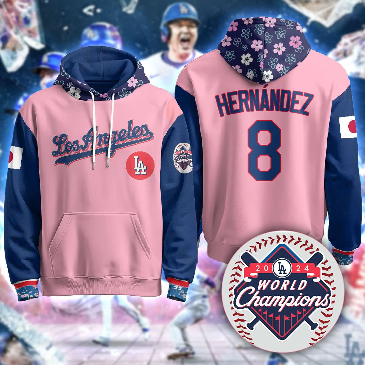 Los Angeles Dodgers Japanese Heritage Night Hoodie - All Stitched