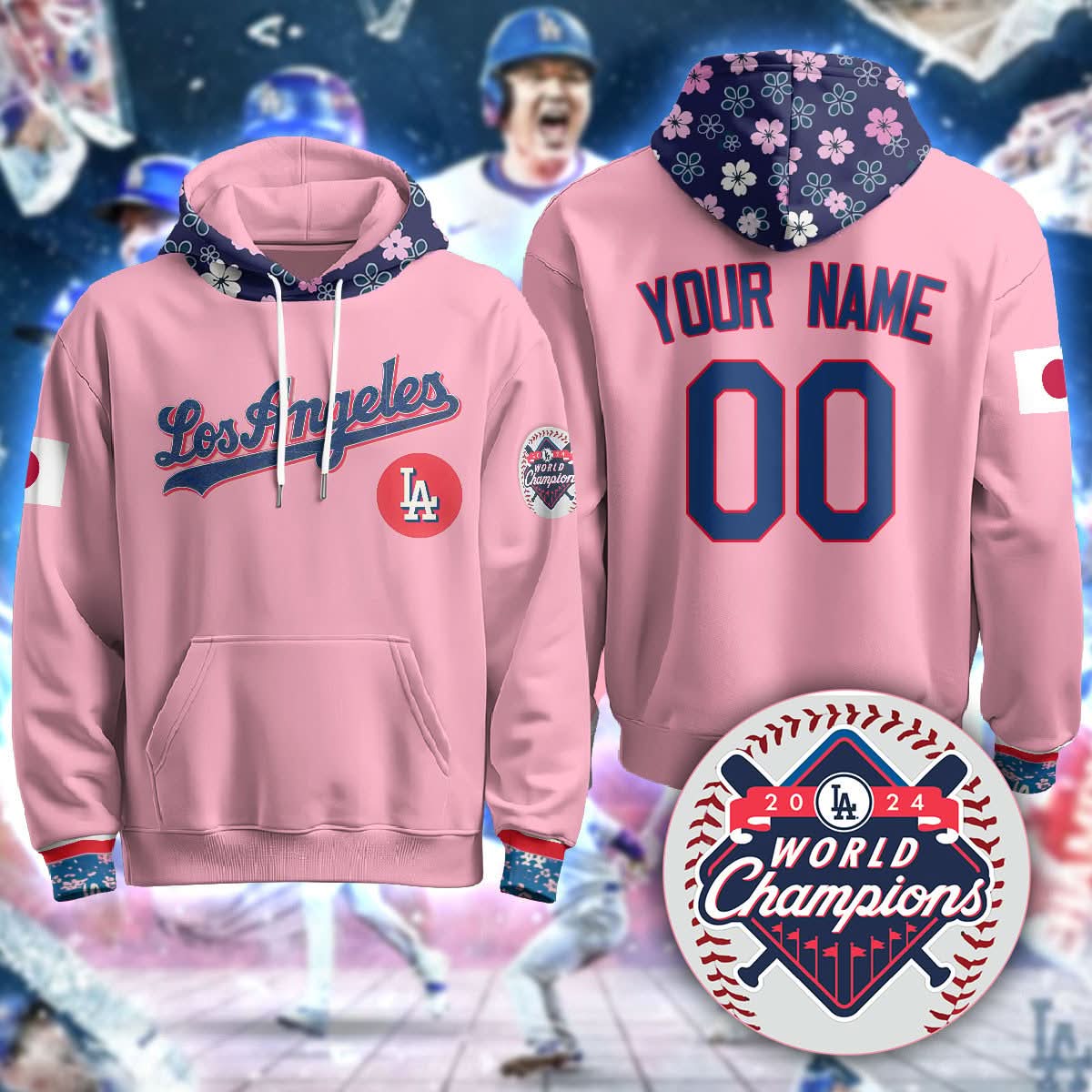 Los Angeles Dodgers Japanese Heritage Night Hoodie - All Stitched