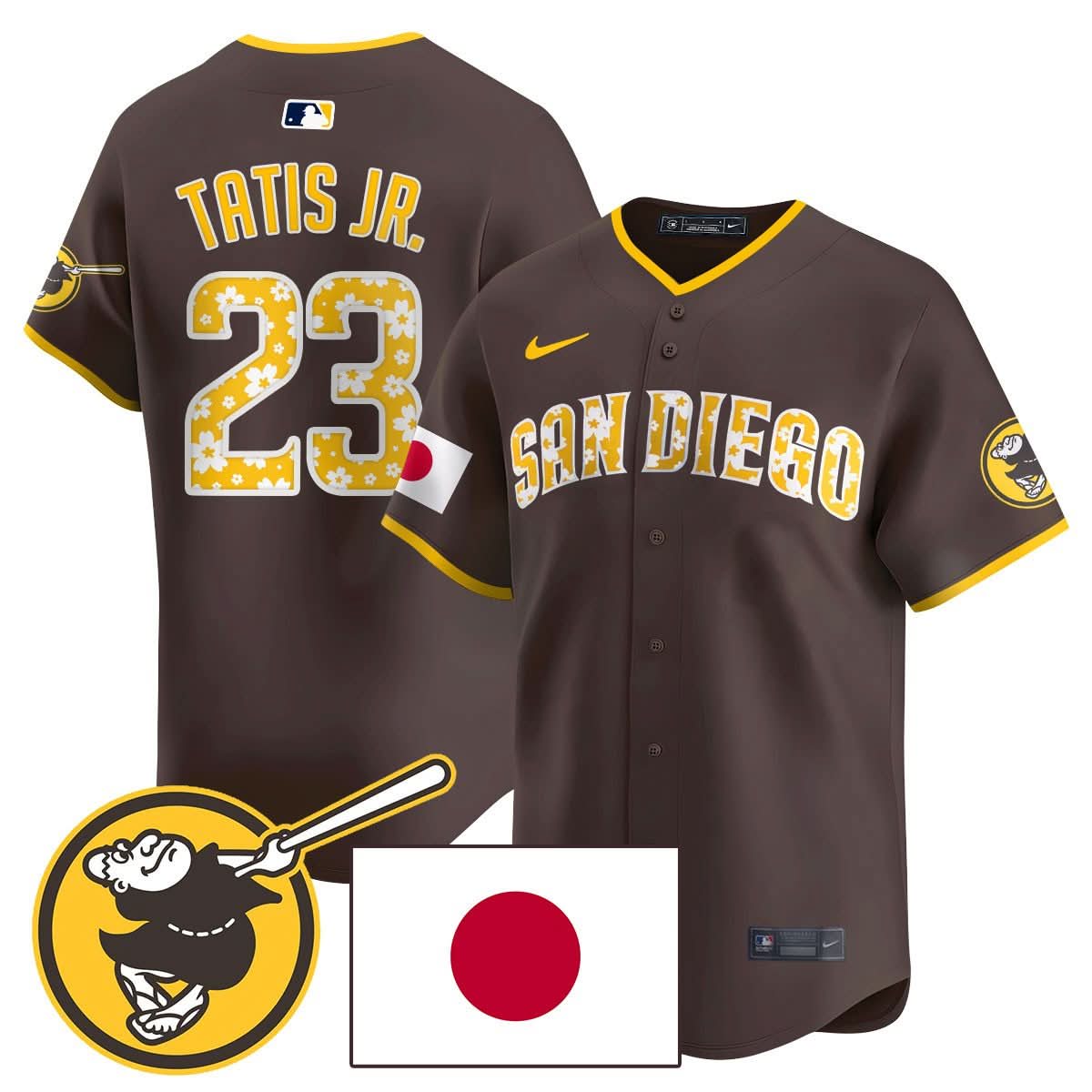 Men's San Diego Padres Japanese Heritage Jersey - All Stitched
