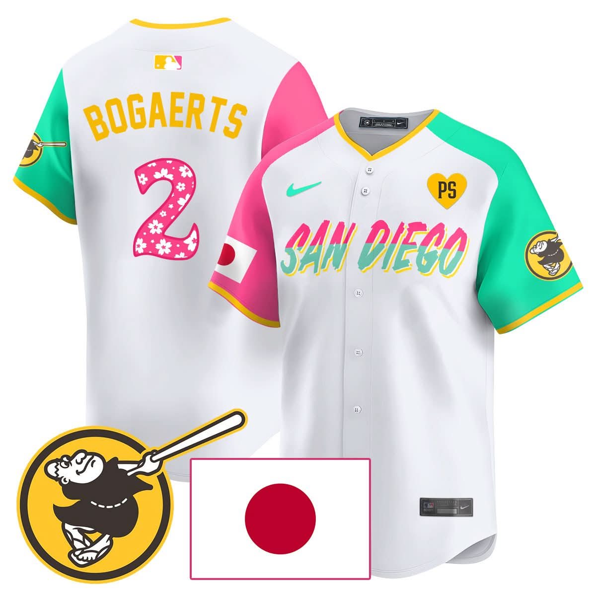 Men's San Diego Padres Japanese Heritage Jersey - All Stitched