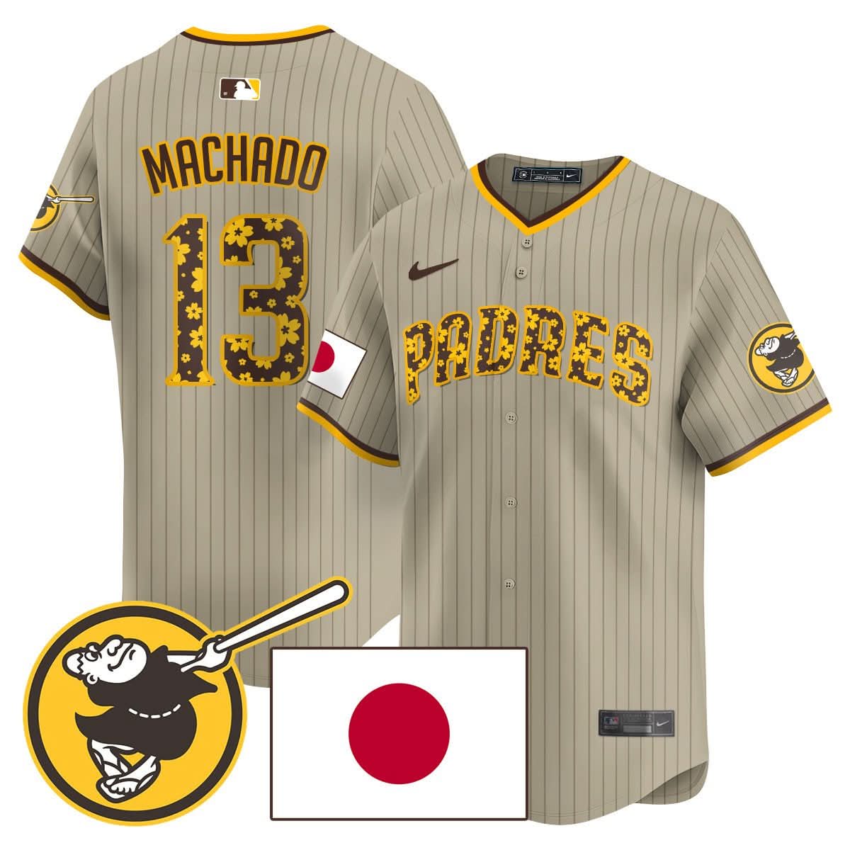 Men's San Diego Padres Japanese Heritage Jersey - All Stitched