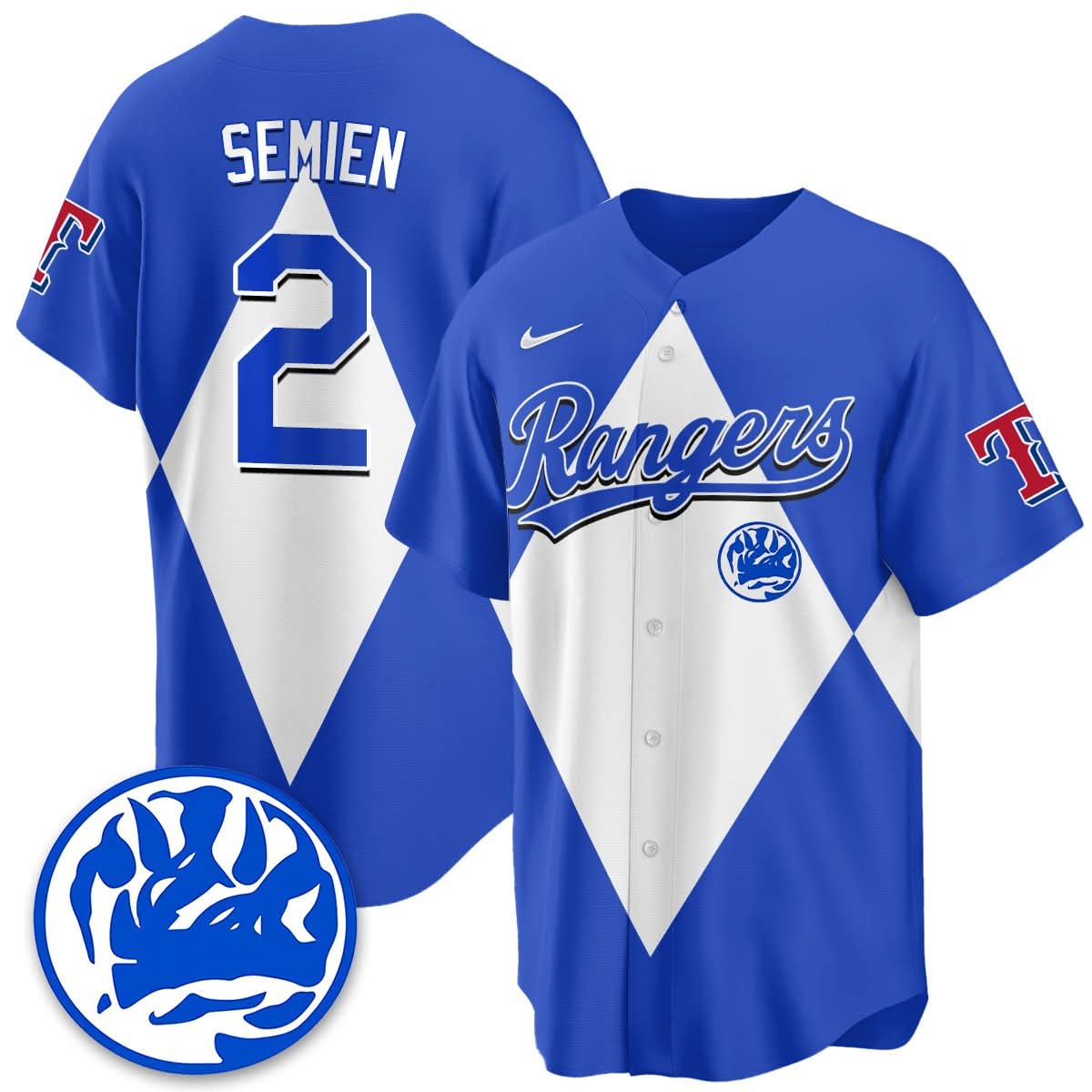 Men's Texas Rangers Power Rangers Limited Jersey - All Stitched