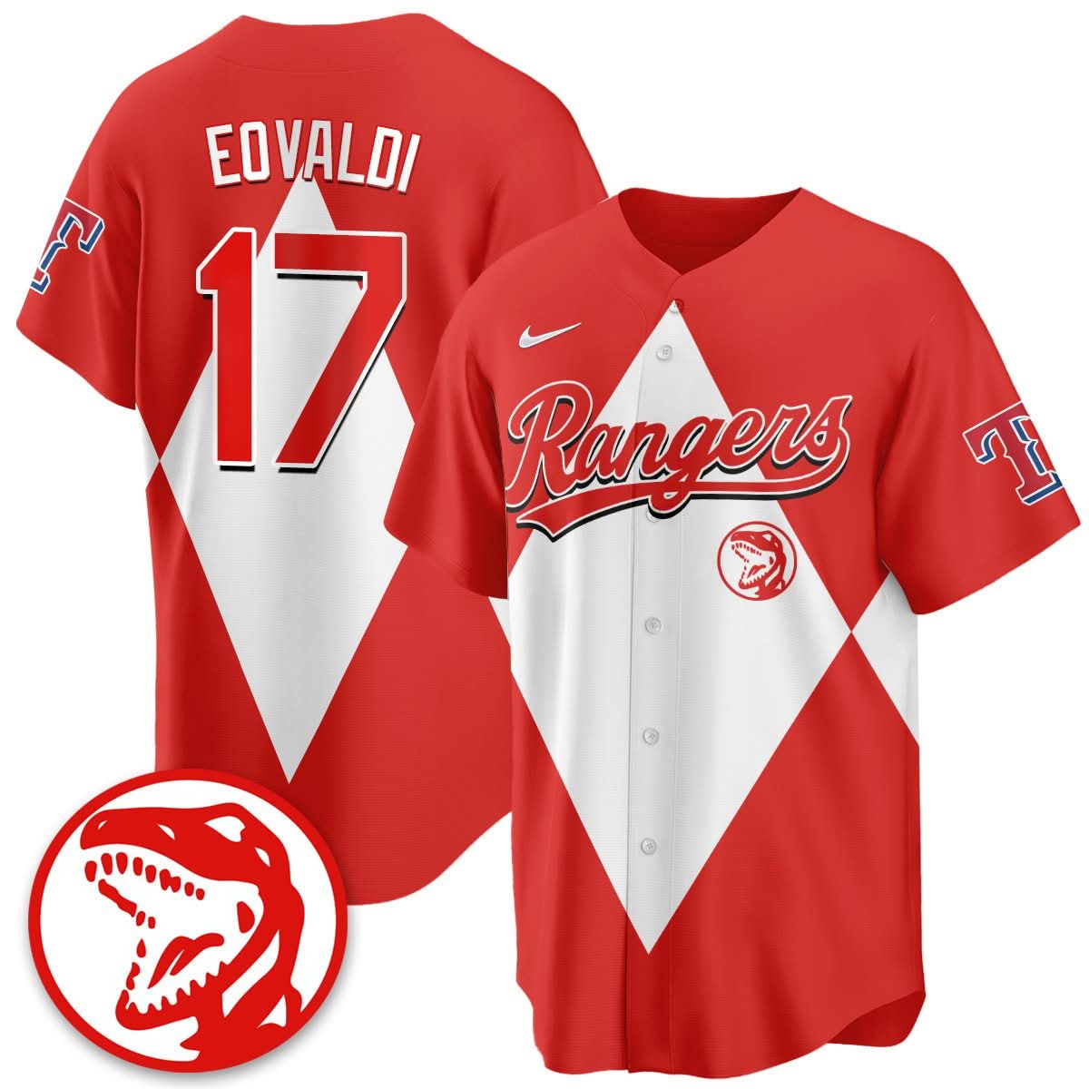 Men's Texas Rangers Power Rangers Limited Jersey - All Stitched