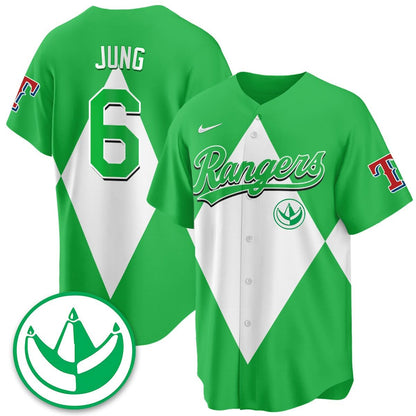 Men's Texas Rangers Power Rangers Limited Jersey - All Stitched