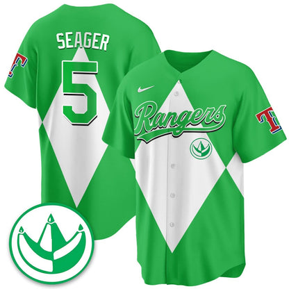 Men's Texas Rangers Power Rangers Limited Jersey - All Stitched