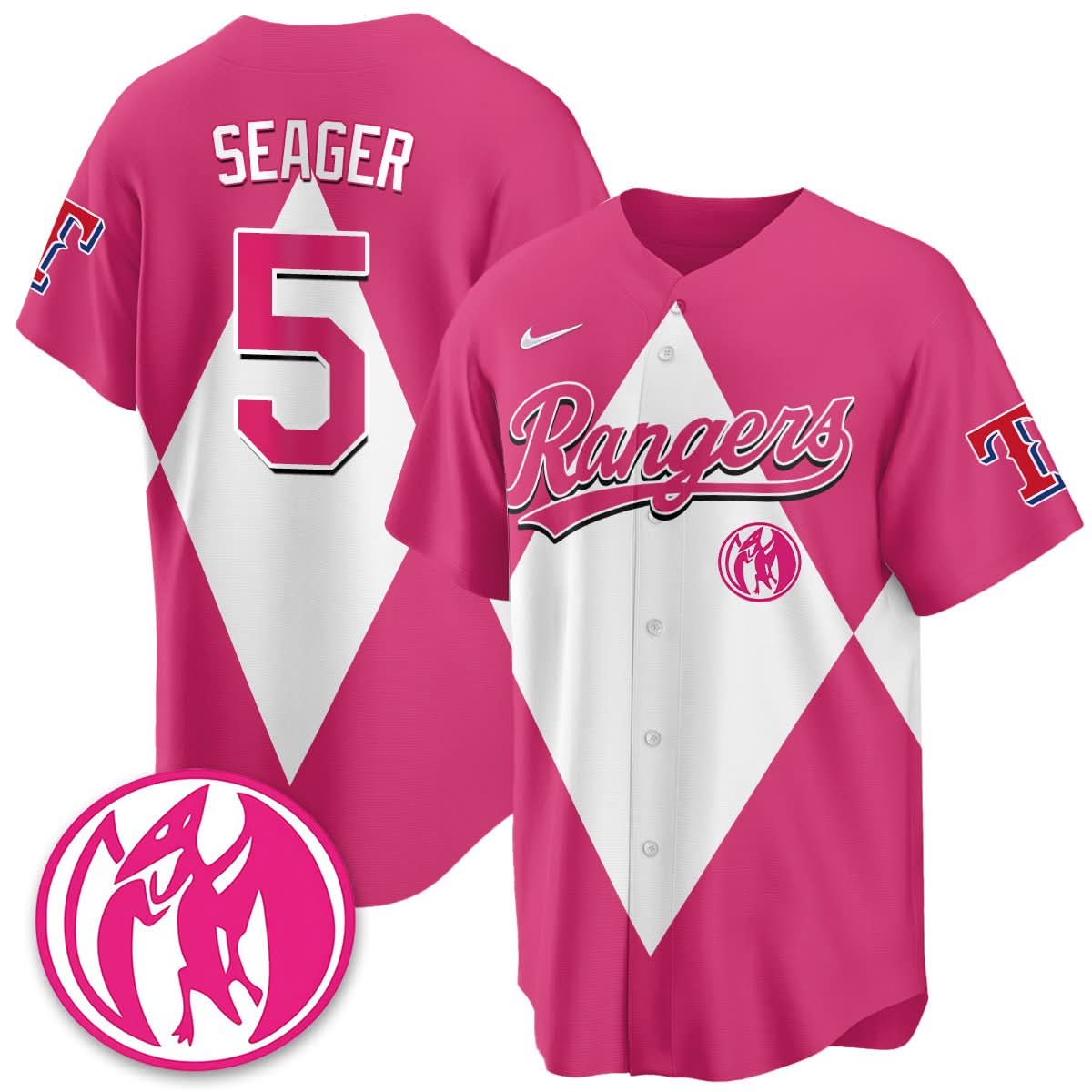 Men's Texas Rangers Power Rangers Limited Jersey - All Stitched