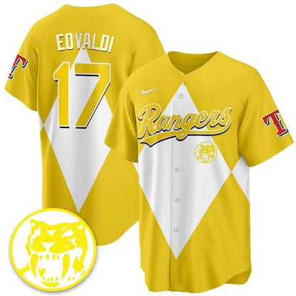 Men's Texas Rangers Power Rangers Limited Jersey - All Stitched