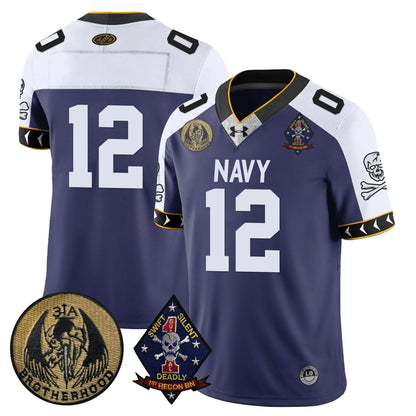 Men's Navy Midshipmen Lacrosse Jolly Rogers Vapor Limited Jersey - All Stitched