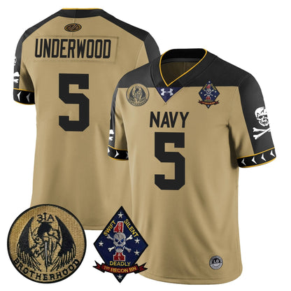 Men's Navy Midshipmen Lacrosse Jolly Rogers Vapor Limited Jersey - All Stitched